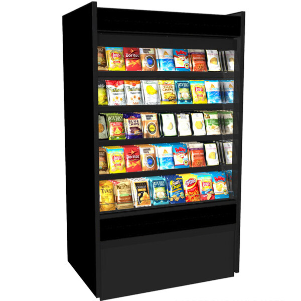 Structural Concepts B3632D Oasis Black 36 5/8" Non-Refrigerated Self-Service Display Case / Merchandiser - 110/120V
