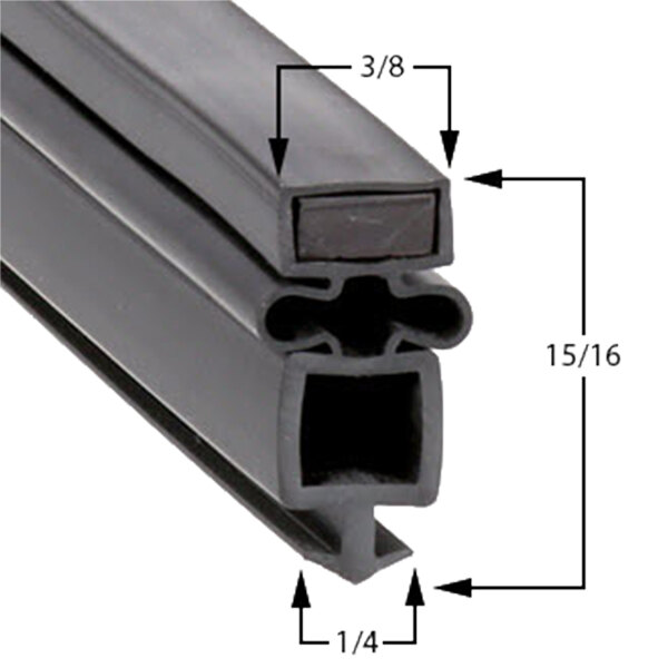 True 810758 Equivalent Bottom Door Gasket 27 9/32" x 25 17/32"