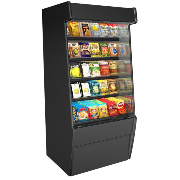 Structural Concepts CO37 Oasis Black 36 1/4" Non-Refrigerated Self-Service Display Case / Merchandiser - 110/120V