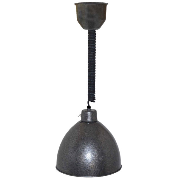 A black metal Hanson Heat Lamp with a long black tube.