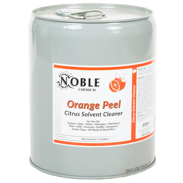 Noble Chemical 5 Gallon / 640 oz. Orange Peel Citrus Concentrated Solvent  Cleaner