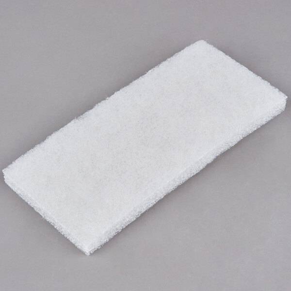3M 8440 Doodlebug 10" x 4 5/8" White Cleaning Pad 5/Pack