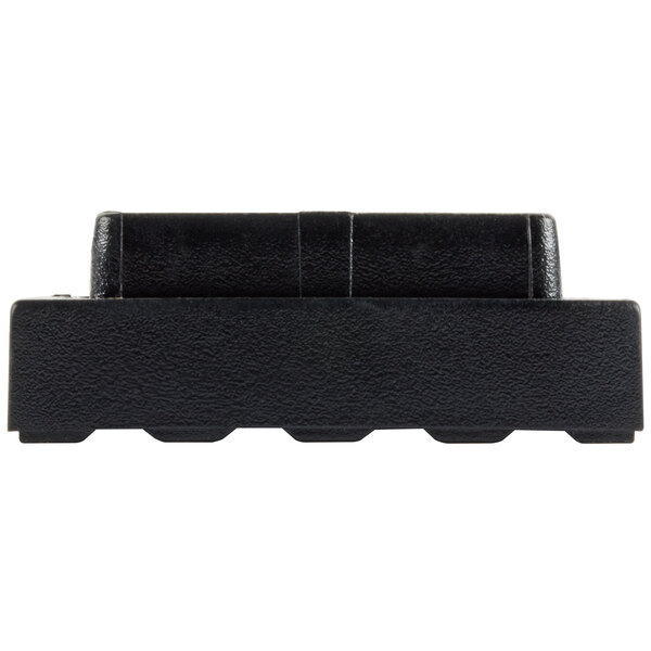 A black rectangular rubber foot for an Avantco mixer on a white background.