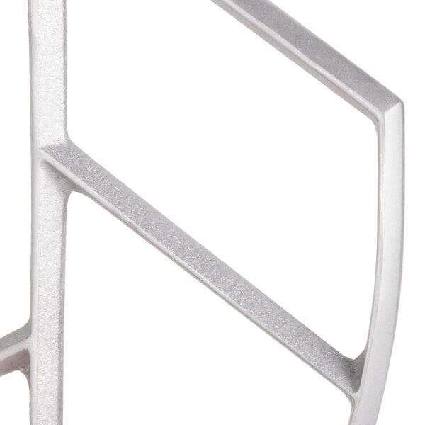 A silver metal Avantco beater with a flexible silicone blade.