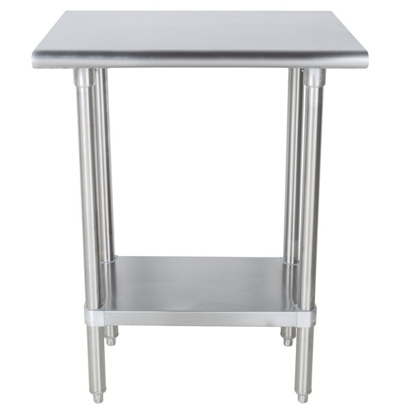 Advance Tabco SLAG-182 18" x 24" 16 Gauge Stainless Steel Work Table with Stainless Steel Undershelf