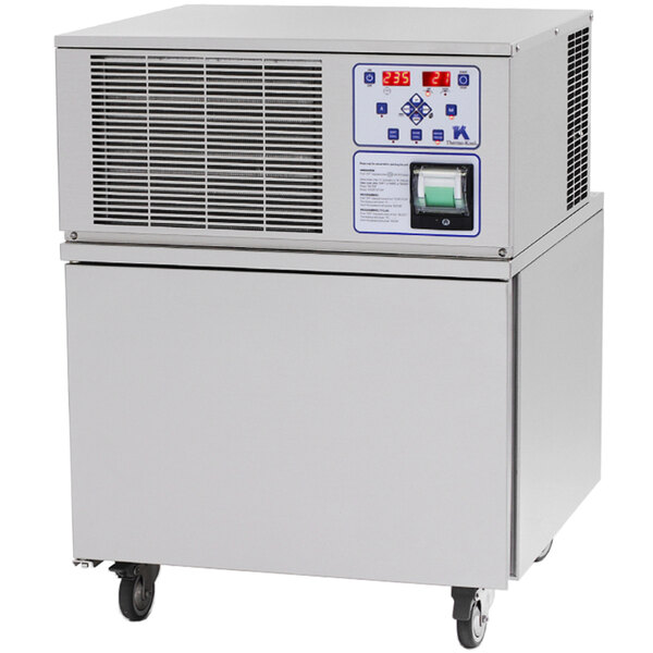 A large white Thermo-Kool blast chiller with a digital display.
