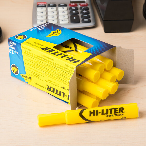 Hi-liter Smearsafe Fluorescent Highlighter Chisel Tip 4 per Set 49349 for sale online 