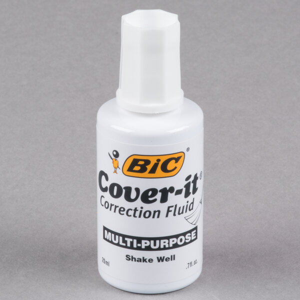 BIC WOC12DZ WiteOut Coverit Corrective Fluid 20 mL Bottle 12/Pack