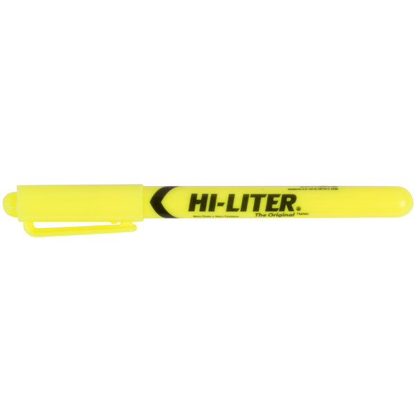 Avery® 23591 HiLiter® Fluorescent Yellow Chisel Tip Pen Style