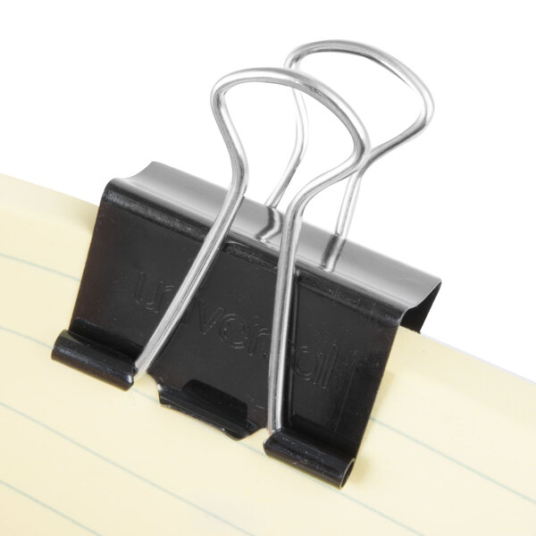 Universal UNV11160 50 Small and 10 Medium Black Binder Clips