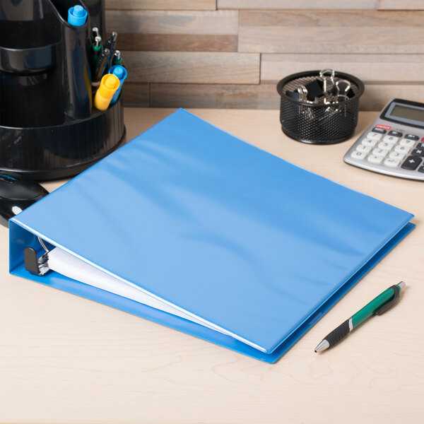 Avery® 5401 Light Blue Heavy-Duty Non-Stick View Binder with 1 1/2" Slant Rings