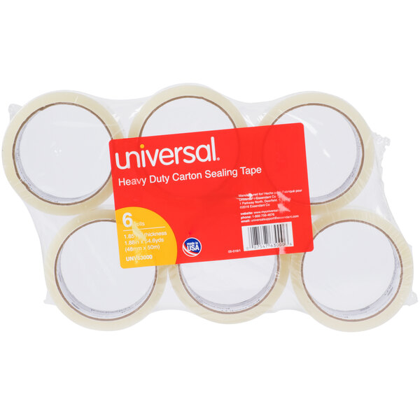 Universal UNV63000 2" x 55 Yards Clear General Purpose Box Sealing Tape