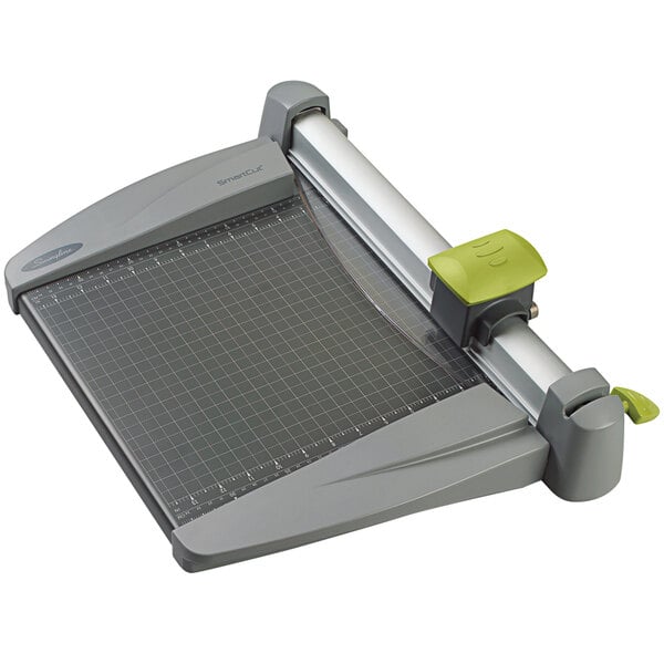 Swingline 9612 SmartCut 12" x 22" 30 Sheet Commercial Heavy-Duty Rotary Paper Trimmer with Metal Base