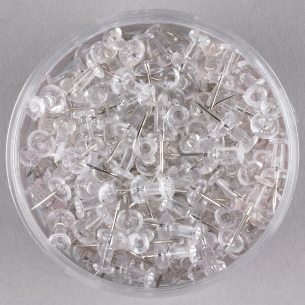 Universal UNV31306 3/8" Clear Plastic Push Pin 400/Pack