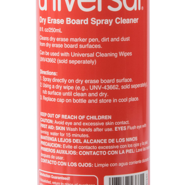 Universal UNV43661 8 oz. Dry Erase Spray Cleaner