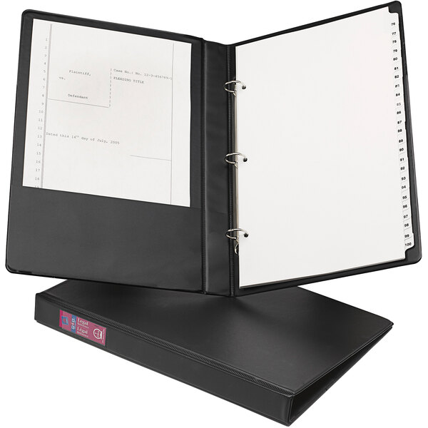 Avery® 6400 Black Durable Non-View Binder with 1" Round Rings and Spine Label Holder