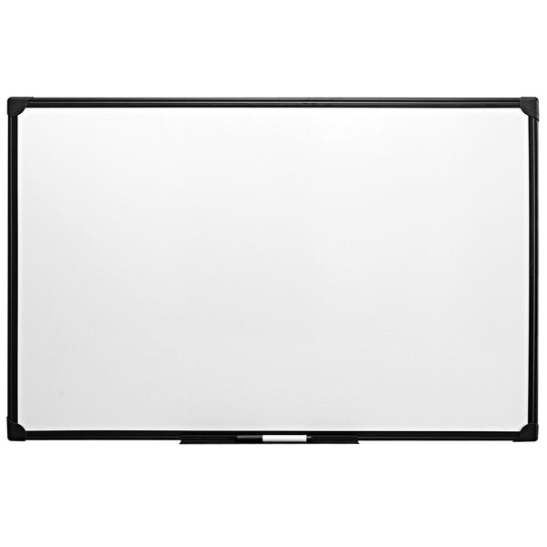 A white Universal whiteboard with a black frame.