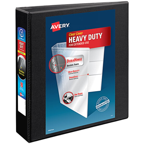 Avery® 5500 Black Heavy-Duty Non-Stick View Binder with 2" Slant Rings