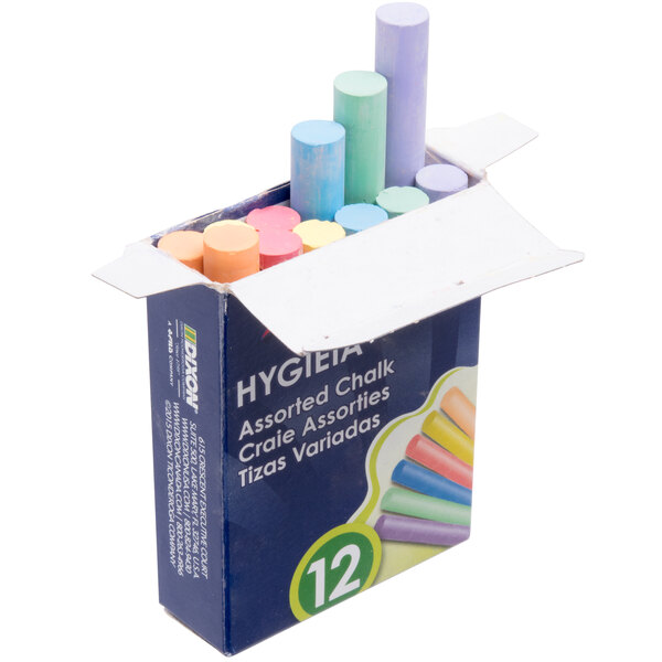 Prang Hygieia Dustless Color Chalk Assorted 12/Box
