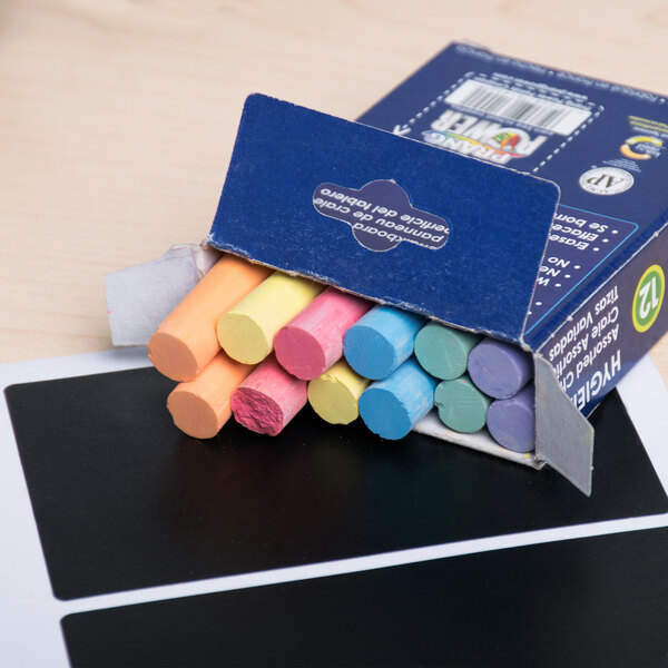 Prang Hygieia Dustless Color Chalk Assorted 12/Box
