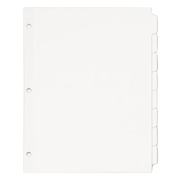 Avery® 11507 Write-On 8-Tab White Paper Divider Set - 24/Box