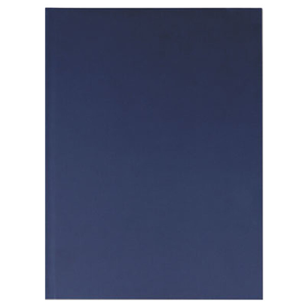 Universal UNV66352 10 1/4" x 7 5/8" Dark Blue Linen Casebound Hardcover Notebook - 150 Sheets