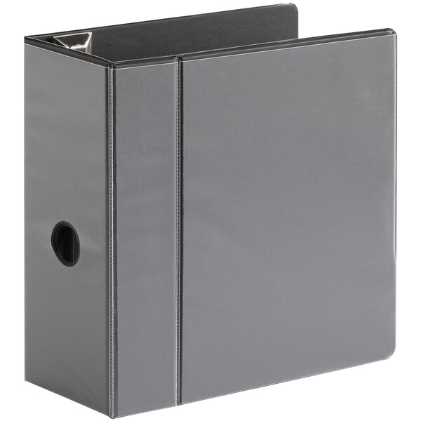Universal UNV30755 Comfort Grip Deluxe Plus Black Eco-Friendly Binder with 5" Slant Rings