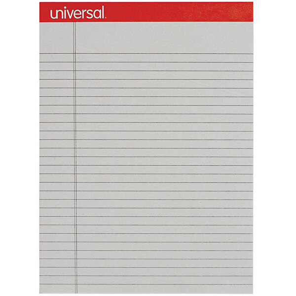 Universal UNV35881 Legal Rule Gray Perforated Note Pad, Letter - 12/Pack