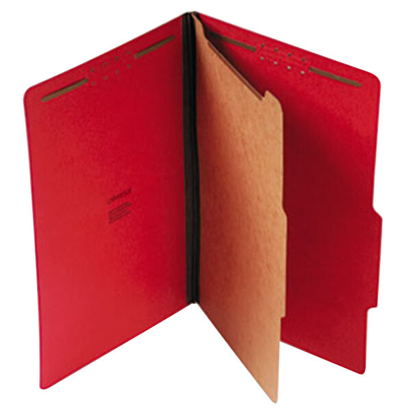 Universal UNV10213 14" x 8 1/2" Ruby Red Pressboard Classification