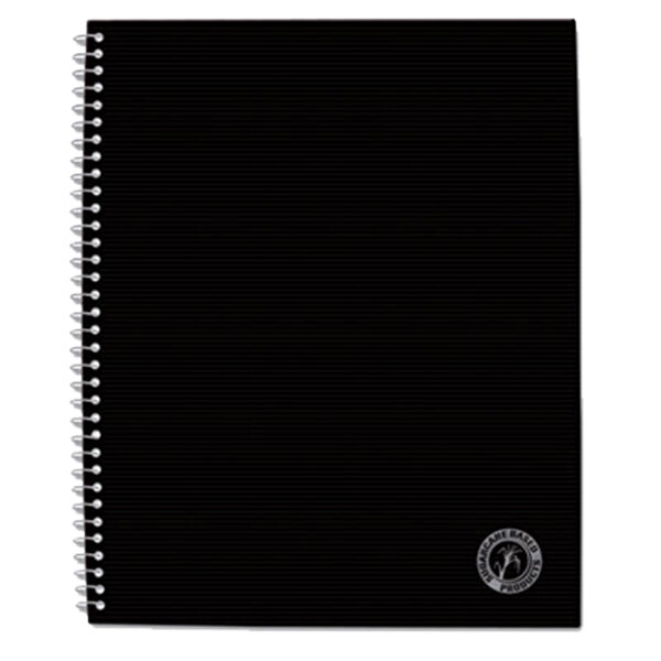 Universal One UNV66206 11" x 8 1/2" Black 1 Subject Sugarcane Based College Ruled Notebook - 100 Sheets