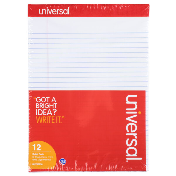 Universal 20630 Perforated Edge Writing Pad, Legal Ruled, - Want