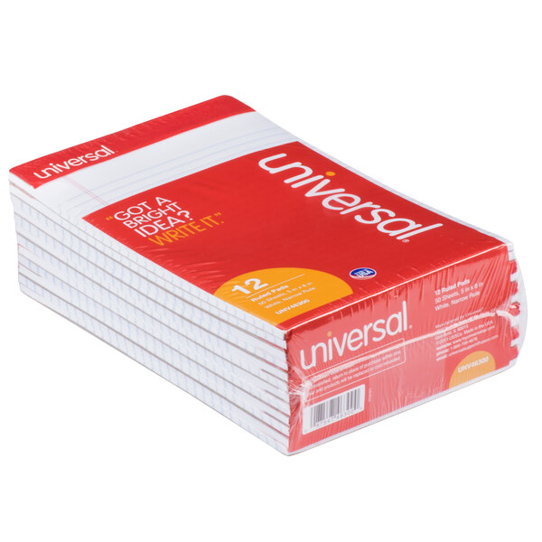 Blocco Note Universale Con Fogli Perforati - 50 Fogli 12.7x20.3 Cm, Margine Rosso