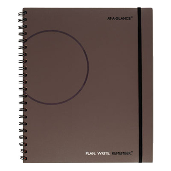 At-A-Glance 80620430 8 3/8" x 11" Gray Two Day Per Page Planning Notebook
