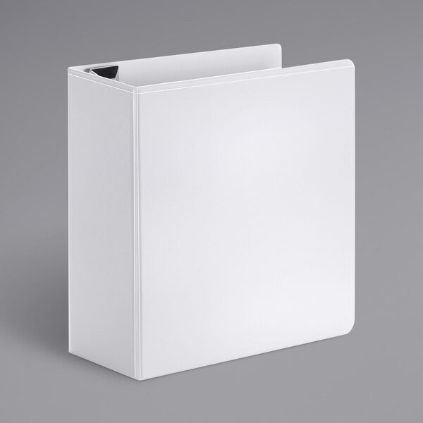 Universal UNV30754 Comfort Grip Deluxe Plus White Eco-Friendly Binder with 4" Slant Rings