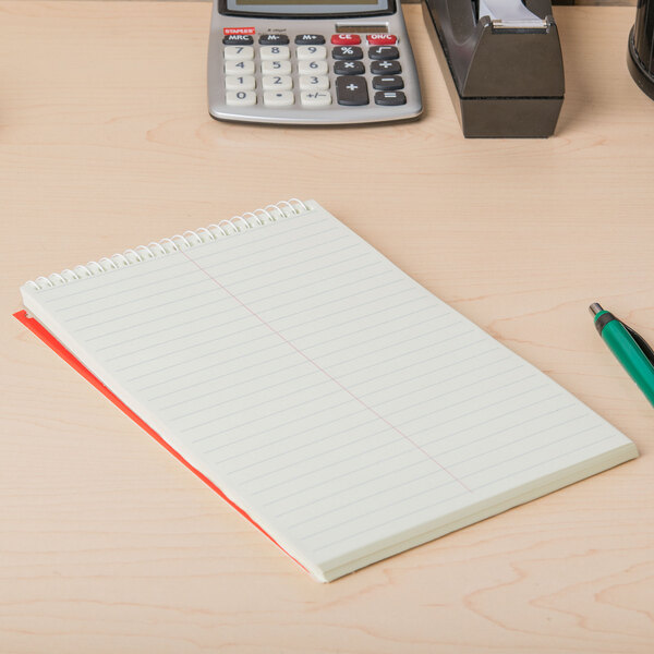 Universal UNV86920 6" x 9" Green Gregg Rule Steno Book 80 Sheets