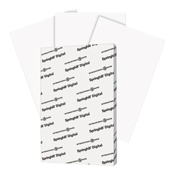 Springhill 015110 11" x 17" White Pack of 90# Index Card Stock - 250 Sheets