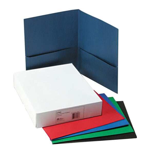 Avery® 47993 Letter Size 2-Pocket Paper Folder, Assorted Color - 25/Box
