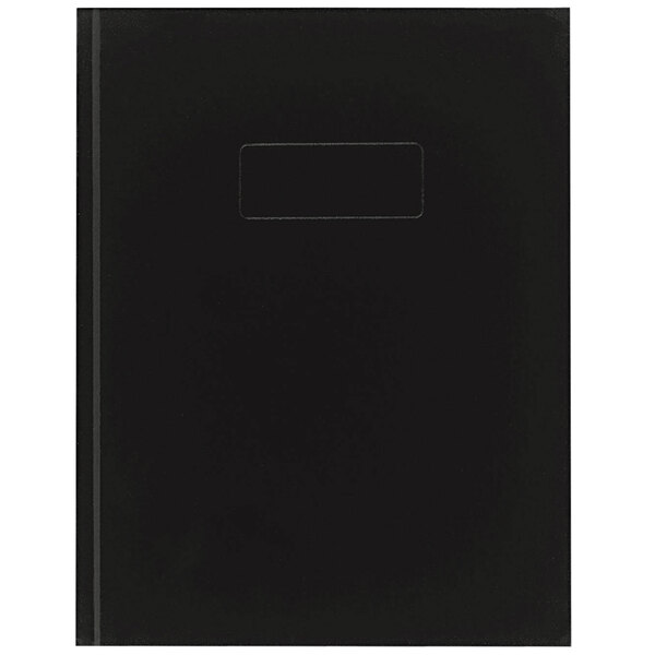 Rediform Office A9 9 1/4" x 7 1/4" Black College Rule Business Notebook 192 Sheets