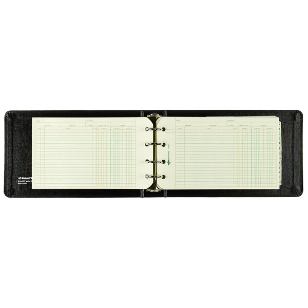 Rediform 63453 8 1/2" x 5" Complete FourRing Ledger Binder Kit with