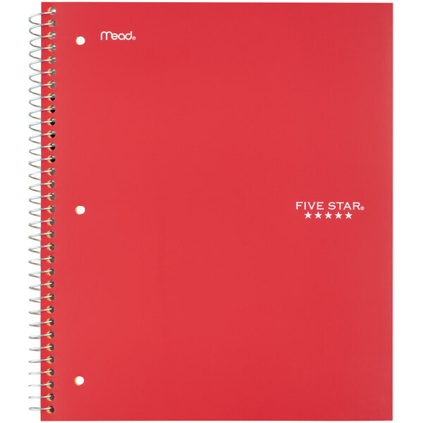 Five Star 06210 Assorted Color College Rule 3 Subject Wirebound Notebook, Letter - 150 Sheets