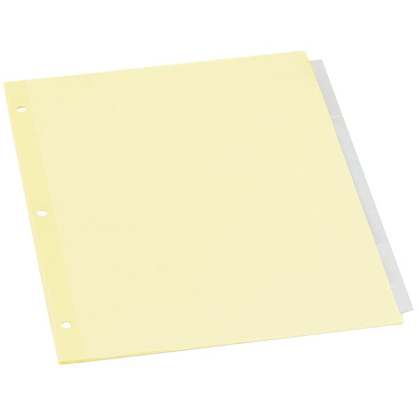 A yellow Universal 8-tab divider set with white tabs.