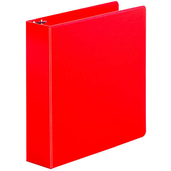 Universal UNV34403 Red Economy Non-Stick Non-View Binder with 2" Round Rings