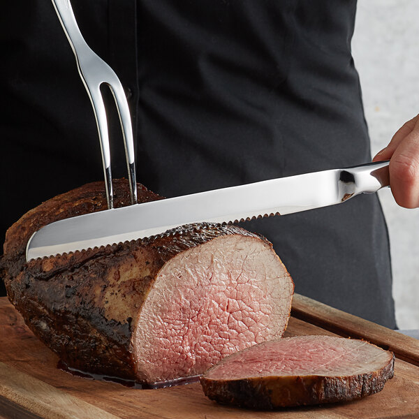 Vollrath 48145 9" Stainless Steel Hollow Handle Slicing Knife with