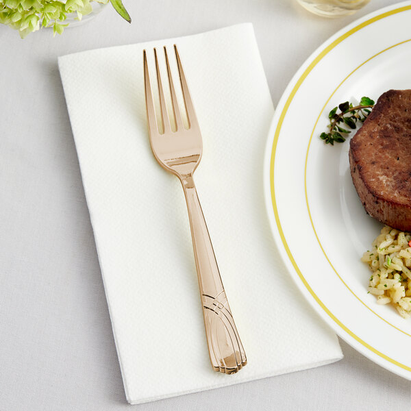 Gold Visions Heavy Weight Plastic Forks staurantStore