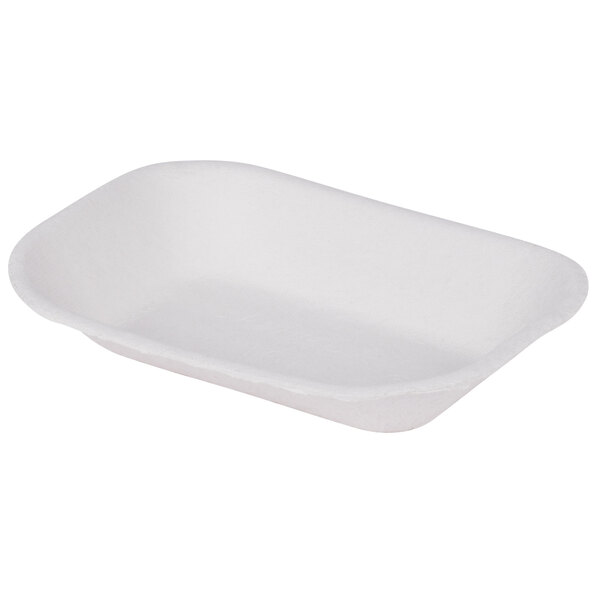 Huhtamaki 10403 Savaday 7" x 5" 100 White Molded Fiber / Pulp