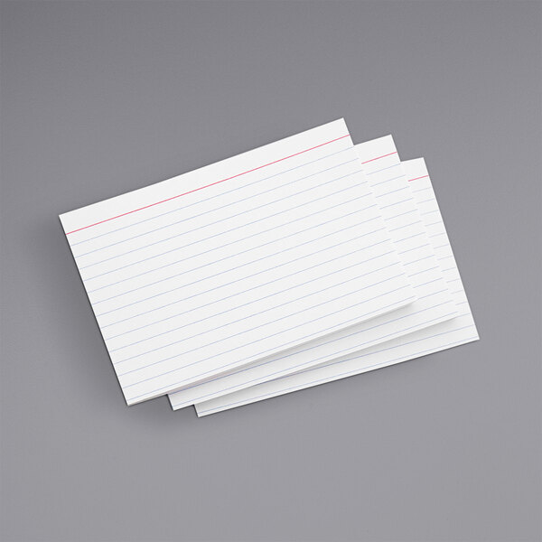 Universal UNV47255 5" x 8" White Ruled Index Cards 500/Pack