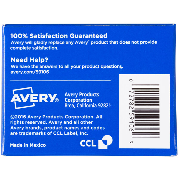 Avery® 59106 1" x 13/16" Gray Reinforced Cloth Gummed Index Tabs 50/Pack