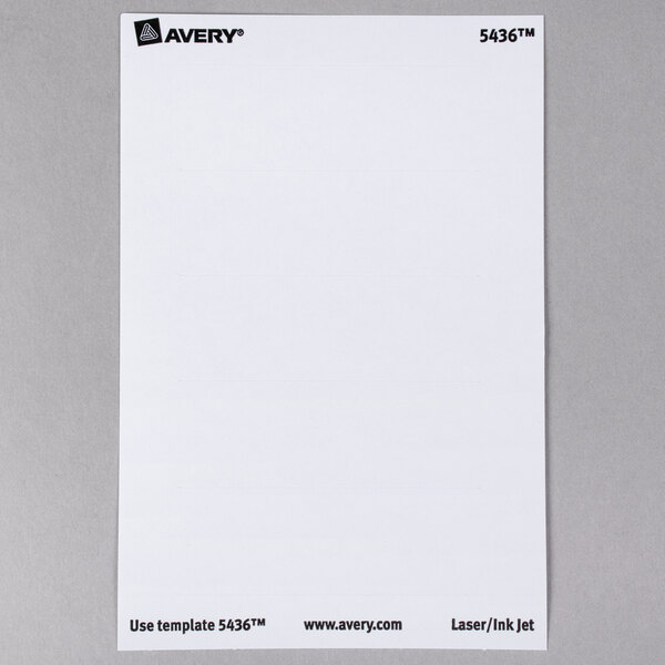 Avery® 5436 1" x 3" White Rectangular Removable WriteOn / Printable
