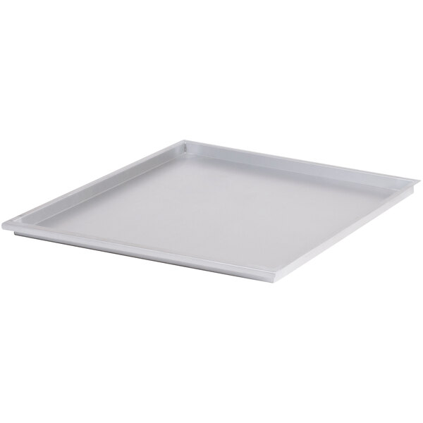 An Avantco grease tray with a white border.