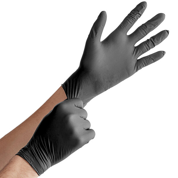 Lavex Industrial Nitrile 5 Mil Thick PowderFree Textured Gloves